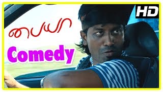 Paiya Movie Comedy Scenes | Jagan Comedy | Karthi reveals his past in Mumbai | Milind Soman
