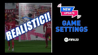 How To Make FIFA 23 REALISTIC - UPDATED Realism Sliders, Settings & Gameplay 2023