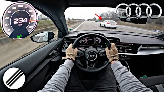 Audi A3 8Y 35 TFSI TOP SPEED DRIVE ON GERMAN AUTOBAHN 🏎
