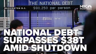 US national debt surpasses $38 trillion amid government shutdown