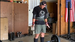 Week 2 of 9. Axle clean and press training for world record.