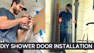 DIY Shower Door Install [How To install a glass shower door on tile - Bifold]