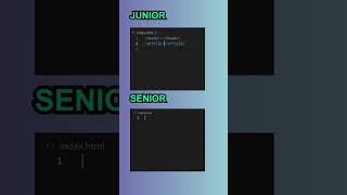 Junior vs Senior Developer | Web Developer | #webdevelopment #coding #html #css #java #javascript