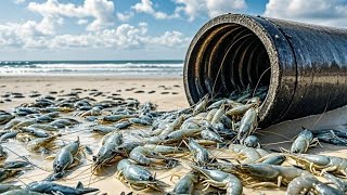 Hundreds Of Large Shrimps Flowed Out Of The Drain, And There Were A Lot Of Moray Eels Under The Reef