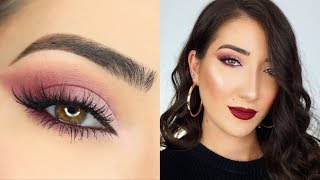 CRANBERRY SMOKEY CAT EYE MAKEUP TUTORIAL