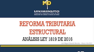 Análisis de la Reforma tributaria estructural