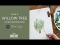 Quick & Easy Way to Paint a Willow Tree | Mini Watercolor Tutorial with Sarah Cray of Let's Make Art