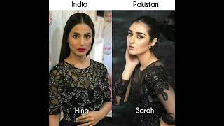 pakistan 🇵🇰 ❤ VS india #celebrities #Ayezakhan#Aimankhan#minalkhan#sajalaly#sarahkhan