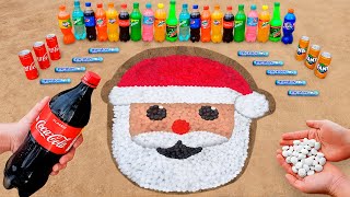🎅🏼 Coca-Cola & Mentos vs Giant Santa Underground with Orbeez and Popular Sodas