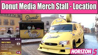 Forza Horizon 5 Snap & Snack Daily Challenges Donut Media Merch Stall in Guanajuato