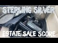 Sterling Silver Estate Sale Score!  Vintage scrap sells!  #estatesale #sterlingsilver #bolo #silver