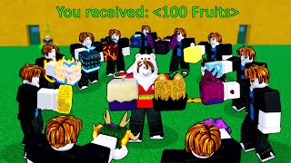 100 People Spin Fruits For Me in Blox Fruits (GOD LUCK)