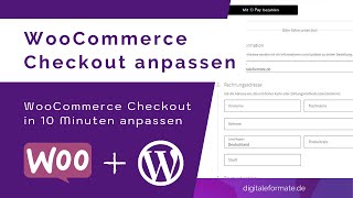 WooCommerce Checkout anpassen (wie von Shopify) - Tutorial