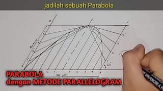 Cara Membuat Parabola dengan metode Parallelogram •|| Gambar Teknik