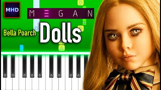 M3GAN Trailer Song - EASY PIANO TUTORIAL - Bella Poarch - Dolls