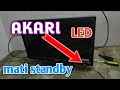 memperbaiki tv led akari mati standby