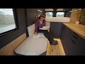 VAN TOUR  HIDDEN SHOWER  Luxury Modern Tiny Home On Wheels  VANLIFE DIY Stealth Camper Conversion