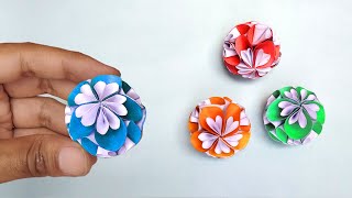 How to make a paper flower ball | Kusudama flower ball | Diy paper ball