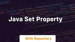 java set property