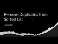 [SOLVED!] Remove Duplicates from Sorted Array - LeetCode 83 - Java
