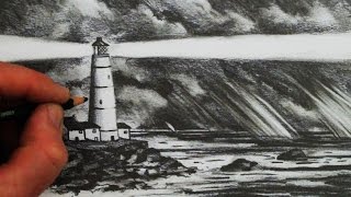 How to Draw a Lighthouse, the Sea and Sky