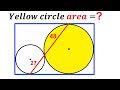 Can you find area of the Yellow circle? | (Secant) | #math #maths | #geometry