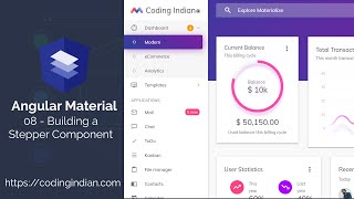 Angular Material | 08 | Building a Stepper Component | codingindian.com