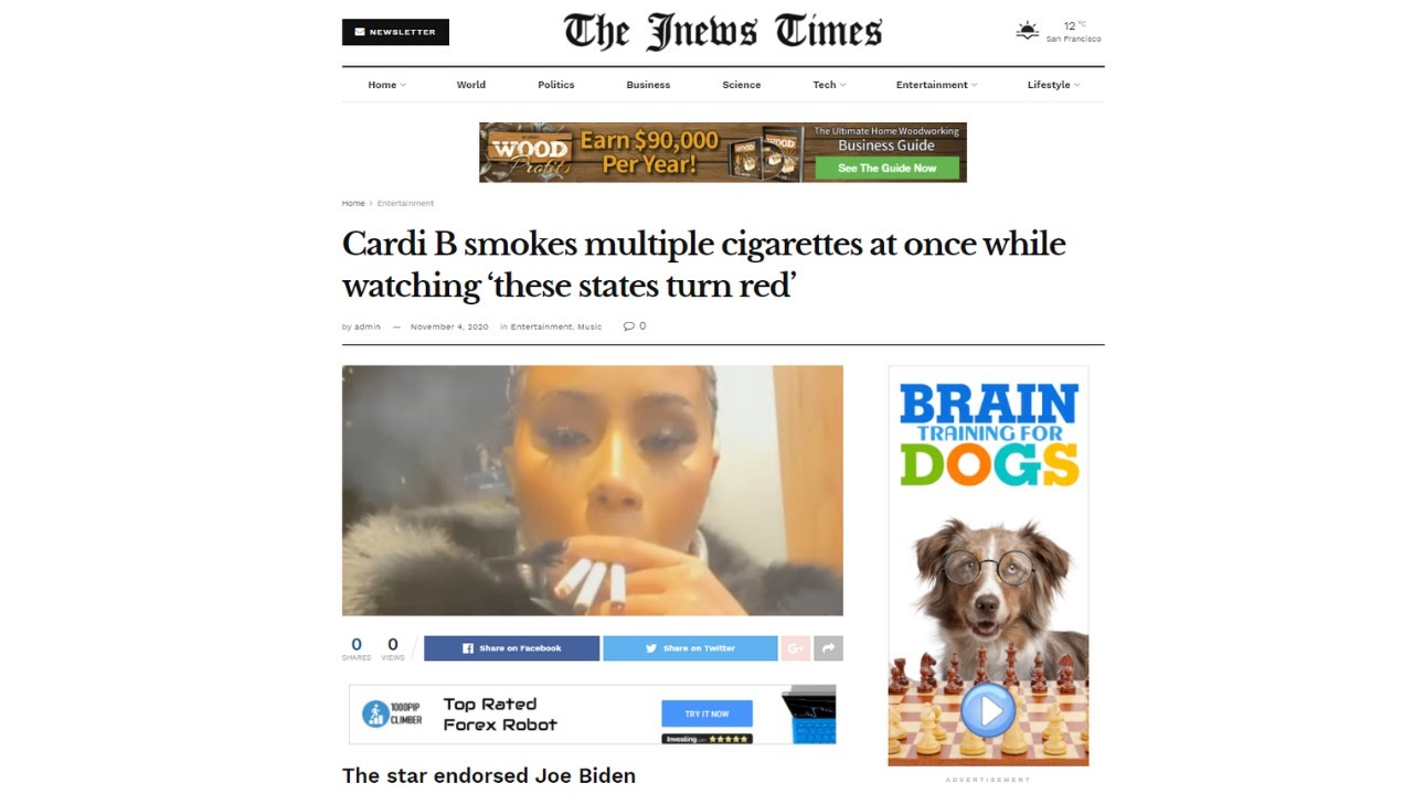 Cardi B Smokes Multiple Cigarettes At Once While Watching 'these States ...