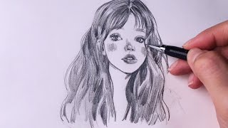 Daily drawing/데일리 드로잉/얼굴그리기/인물화/pencil drawing/portrait