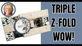 💜 Interlocking Triple Z Fold Card