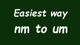 Convert Nanometer to Micrometer (nm to um) - Formula, Example, Solution