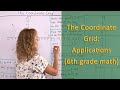 The coordinate grid: word problems & applications (6th grade math)