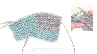 How to knit short rows in garter st with wrap