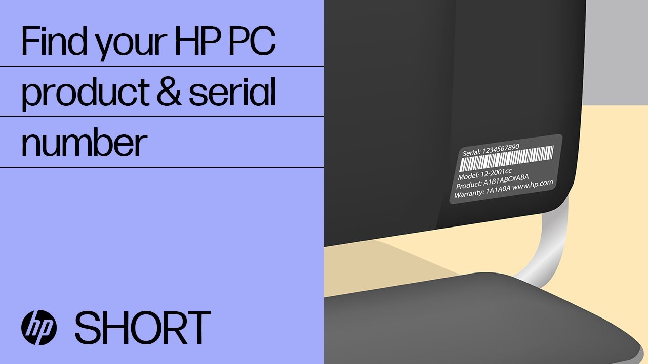 Find Your HP Computer Product & Serial Number | @HPSupport #shorts ...