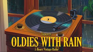 oldies playing in another room and it's raining (vintage radio)