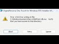 Fix Digital Persona Driver Not Installing Error 1310 Error Writing To File
