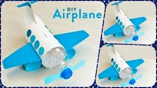 DIY WATER BOTTLE CRAFT - HOW TO MAKE COOL AIRPLANE FROM WASTE PLASTIC BOTTLE