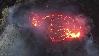 Epic! #Magma exits #Volcano by #Lavatubes! 4K Drone #2 Iceland 14.09.21