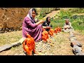 Afghanistan village Life| Village girls cooked chicken in a different style