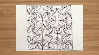 Geometric pattern || Line Art || Drawing ||