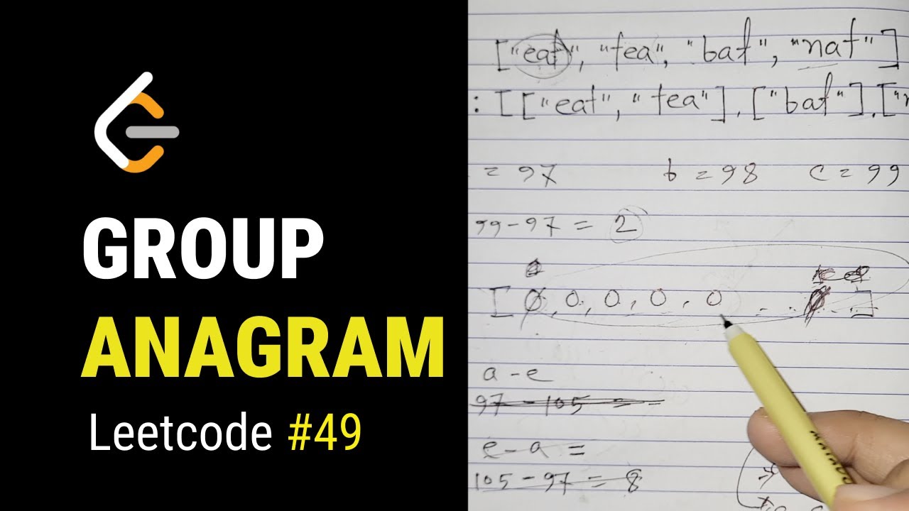 Group Anagram Leetcode 49 Python Beginner Tutorial Youtube