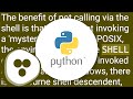 Actual meaning of 'shell=True' in subprocess