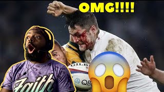 American NFL Fan Reacts To NFL Hits Vs Rugby Hits. They Don’t Wear Protection!?? 😳