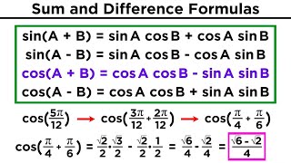 Formulas for Trigonometric Functions: Sum/Difference, Double/Half-Angle, Prod-to-Sum/Sum-to-Prod