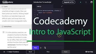 Functions Exercise 7 Conditionals Introduction to JavaScript Codecademy
