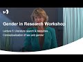 Gender in Research Workshop - Lecture 5