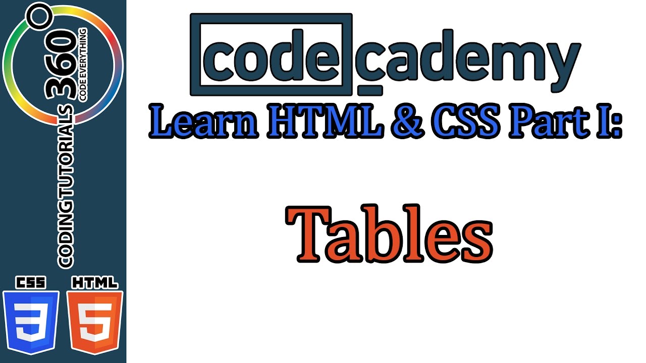 Tables: Learn HTML And CSS Part I CodeCademy - YouTube