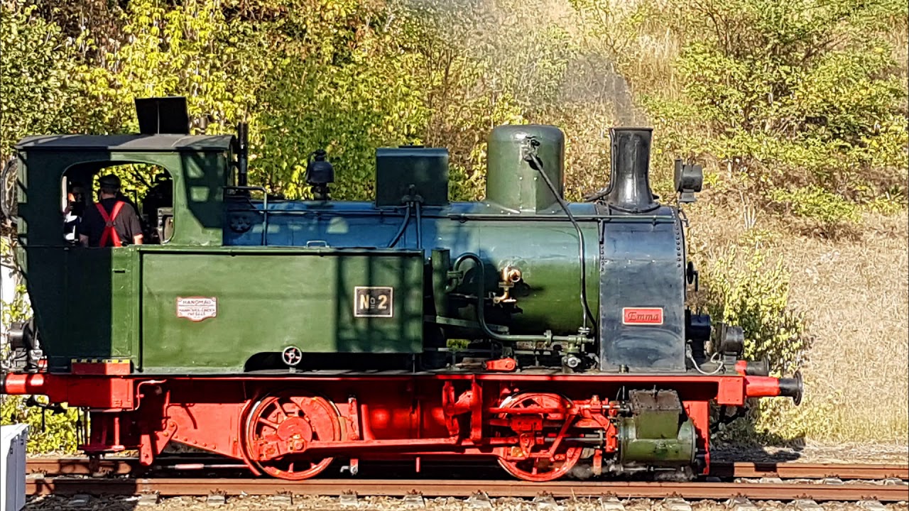 Germany, Berlin, Dampflokomotive "Emma" - YouTube