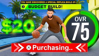 WHAT A $20 BUDGET BUILD LOOKS LIKE ON NBA 2K24! 😱 (BEST BUDGET POINT GUARD ISO BUILD NBA 2K24)