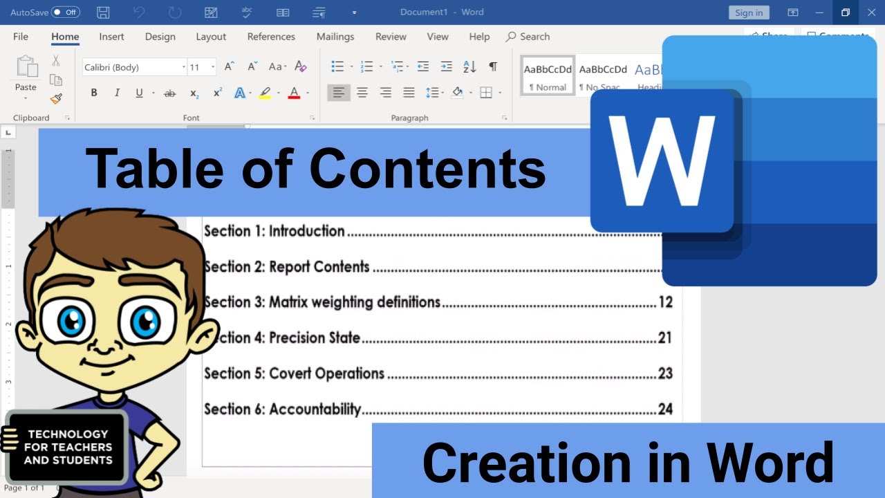 Creating A Table Of Contents In Microsoft Word Quadexcel Creating A Table Of Contents In Microsoft Word Quadexcel